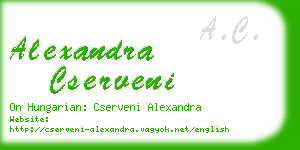 alexandra cserveni business card